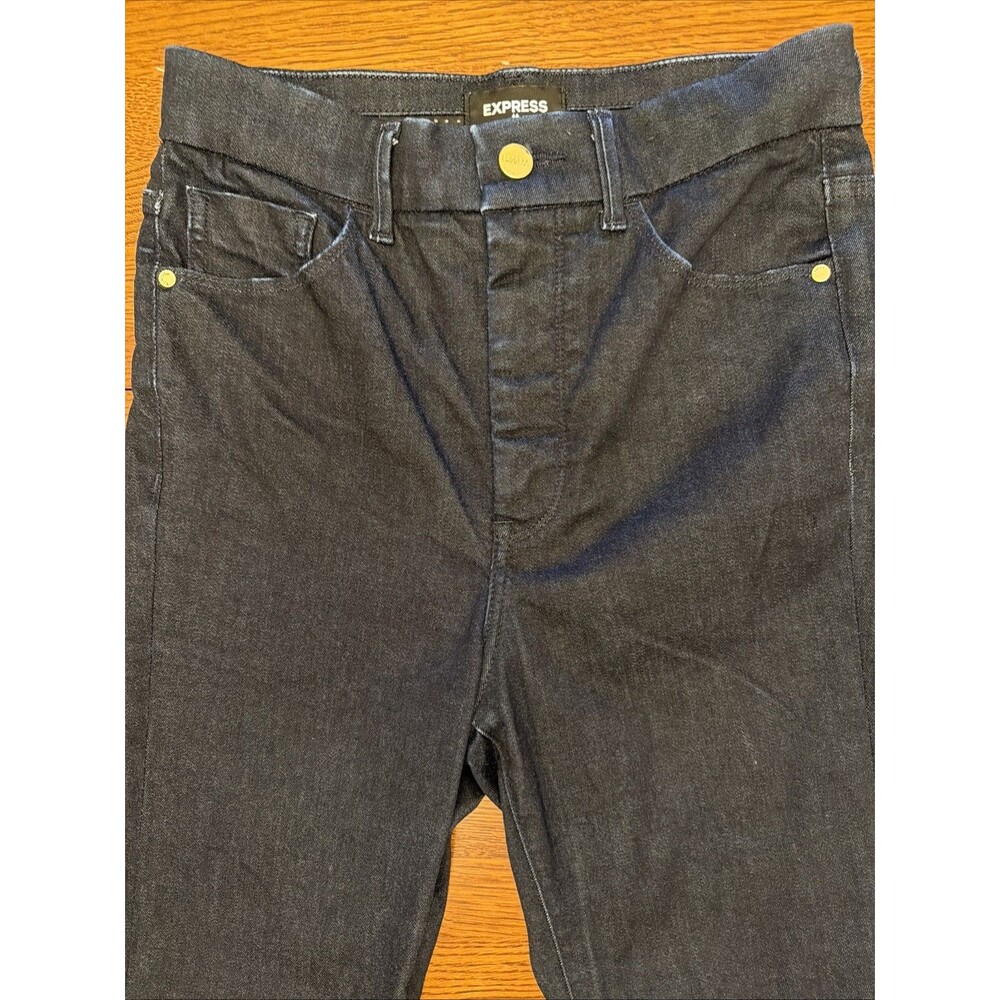 Women’s Jeans EXPRESS Size 2R Slim Super Highrise Dark Wash Denim - Picture 5 of 12